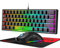 LexonElec K61-60% Compact Gaming Keyboard and Mouse Set Mechanical Feel Mini 62 Keys 12000 DPI Breathable LED Ultralight Honeycomb Shell Mouse UK Layout Ergonomic RGB Backlit Keyboard