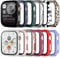 JZK 12 Morceaux de Couverture pour Apple Watch 7 41 mm, Coque Durcie avec Protection d'Écran en Verre, HD Anti-Rayures