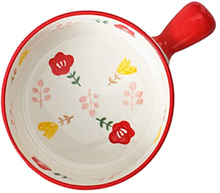 TOPBATHY Recipiente para Hornear De Cerámica Tazones De Preparación De Vidrio Olla De Leche Antiadherente Plato De Fruta De Cerámica Tazón De Dulces Plato De Frutas Cacerola Estilo Japones