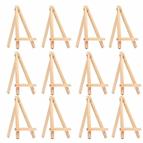 ZAW chevalet 2 0pcs Mini Câblée en Bois Tableau d'art Nom de la Carte Porte-Affichage Titulaire de l'écran Dessin for l'école Student Artiste Fournitures chevalet Peinture
