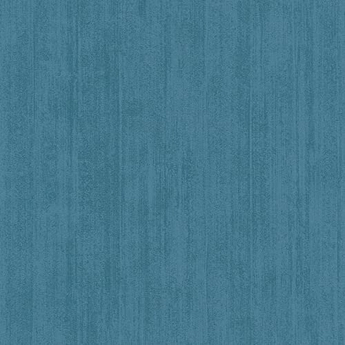 Papier peint moderne bleu canard | Tapisserie bleu canard chambre adulte | Papier peint uni idéal salon, cuisine et bureau
