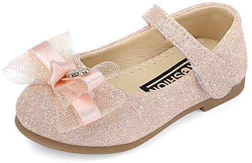 MK MATT KEELY Ballerine Bambina Scarpe Principessa Eleganti Piatto con per 2-7 Anni Ragazze,Rosa,EU26(CN28)