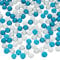 Hisredsun Lot de 290 galets en verre transparent et bleu mer, 1,35 kg, perles plates de marbre, pierres de remplissage de vase, galets de verre décoratifs pour aquarium, pot de fleurs, aménagement
