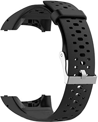 Onunaf Silikon Uhrenarmband für M430 Armband/Polar M400 Armband, Schnellverschluss Uhrenarmbänder, Ersatzarmband (Schwarz)