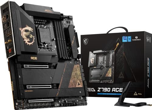 MSI Meg Z790 Ace - Scheda madre da gioco, supporta processori Intel 12/13a generazione, LGA 1700, DDR5, PCIe 5.0, M.2, LAN 2.5 Gbps, USB 3.2 Gen2, Wi-Fi 6E, Thunderbolt, E-ATX