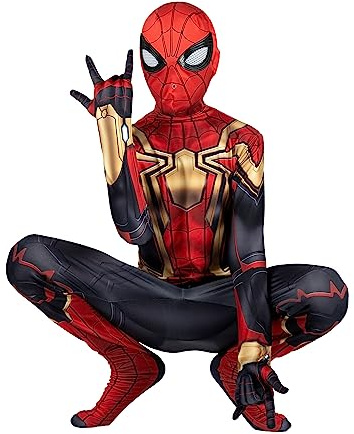 Marvel Integrated Spider-Man Official Youth Deluxe Zentai Costume - Deluxe Two-Way Stretch Spandex with Invisible Zippers and Wrist Openings for Added Convenience (XS)