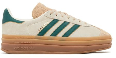 adidas Gazelle Bold W, Baskets pour femme, Crème/vert collégial, 10.5