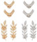 FINGERINSPIRE 8 Stück Weizenblatt Anzugclip Elegante Doppelblättrige Weizen Kragennadel Brosche Gold Silber Anzugskragen Brosche Herren Anzugsbroschen DIY Brustnadel Für Anzüge Jacken Kleidung Kleid