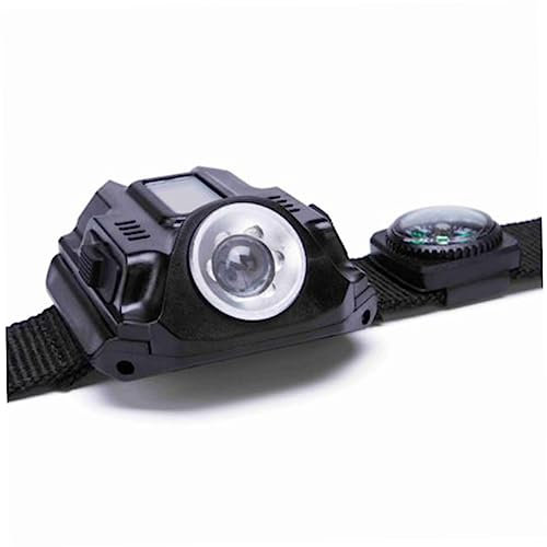 DOITOOL Taschenlampen-armbanduhr Für Herren – -taschenlampe Mit 4 Und Batterie Ideal Für Outdoor-abenteuer Camping Und Wandern