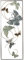 finehomegarden 3D Wandbild 28x4 H74cm Metall türkis/gold/blau Schmetterling Wanddeko Bild Deko