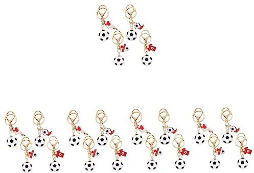 Toddmomy 20 Stk Fußball Schlüsselanhänger Metalldekor Rucksack-schlüsselanhänger Mini-schlüsselanhänger Charme Schlüsselanhänger Taschenanhänger Zinklegierung Geburtstagsgeschenk Sport
