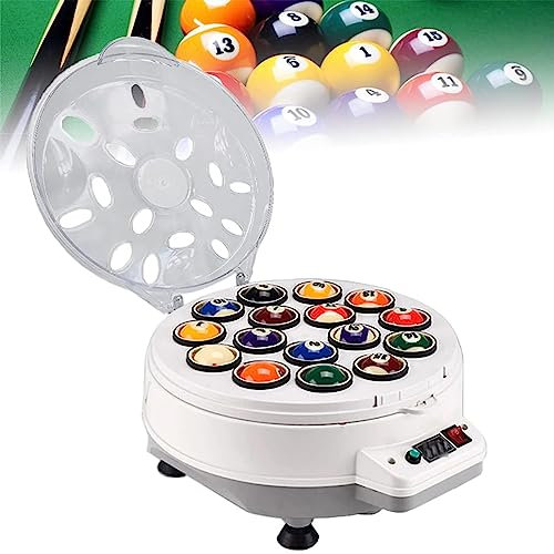 RayGenius Pool Ball Polisher,16 Balls 2 In 1 Cleaning Machine Maintenance and Polishing Balls 1 Button Start Free Up Your Hands,Compatible with Snooker Ball Sets.,22-ball