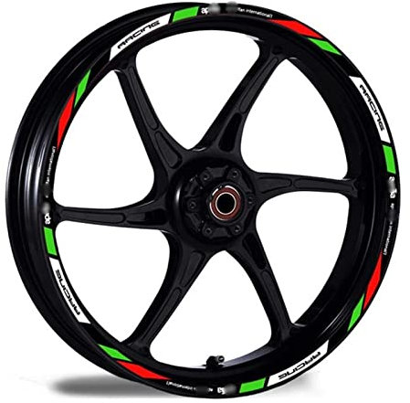 HIMNIL Für Aprilia DORSODURO 750 Factor Racing GPR APR RSV RS4 Tuono SR50 Motorrad-Radaufkleber, Reflektierender Aufkleber Felgenaufkleber (Color : 6)