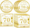 40PCS Gold 70th Birthday Party Decorations - Tableware Set with Plates & Napkins for 70 Year Old Birthday or Wedding Anniversary Celebration