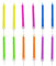 Buntleuchtende Party Kerzen,12Pcs Farbige Kerzen Geburtstag Kerzen mit bunter Flamme und Halter für Geburtstag Happy Birthday Kerzen Tortendeko