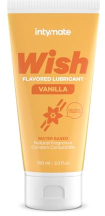 INTIMATELINE | Intymate - Wish Vanilla, Gleitgel auf Wasserbasis mit Vanillegeschmack, fördert die Gleitfähigkeit, organische Formulierung, 100 ml