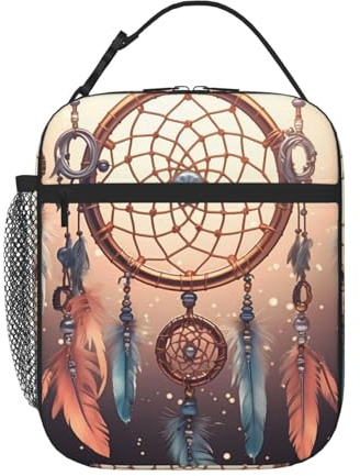 Isolierte Lunchtasche, Lunchbox für Männer und Frauen, Indianer-Traumfänger, Lunch-Tasche für Picknick, Arbeiten