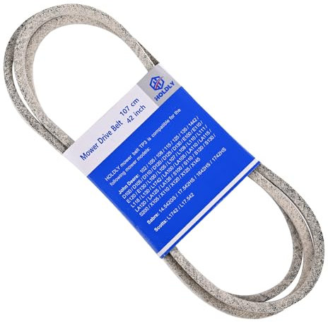 HOLDLY Rasenmäher-Riemen, langlebiger Kevlar-Rasenmäher-Riemen, kompatibel mit John Deere GX20072,42 Zoll Schnittmäher, Rasentraktor, Klinge Antriebsriemen (Rasentraktoren, Sabo-Serie: 108–14,5)