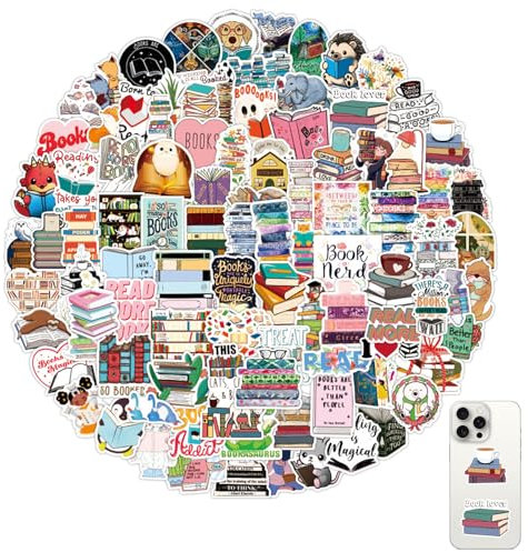 Leseaufkleber, 100 Stück, inspirierende Leseaufkleber, Aufkleber für Bücher, Bücher, Aufkleber, Motivation Zitat, positive Motivationsaufkleber, für Scrapbook Skateboard Laptop