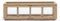 Riviera Maison Teedose 4 Fächer Natürlich, Teekiste, Küchenaufbewahrung - Mystic Harbor Rechteckige Teebox - Holz - Handgefertigt - (LxBxH) 11.5x37x12
