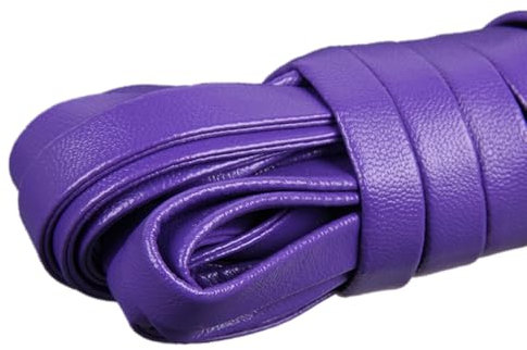 Whakano 5m Vintage flach Lederband PU Lederriemen Lederschnur,Breit Lederbänder,Bänder für Basteln von Taschenriemen Schultergurte Taillenbänder Hutbänder Verpackungsherstellung,Lila,15mm
