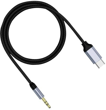 Cable auxiliar de audio tipo C a 3,5 mm | Cable de audio para automóvil multifuncional para radio de automóvil, parlantes domésticos y auriculares: ¡disfrute de un sonido claro y aplicaciones versátil