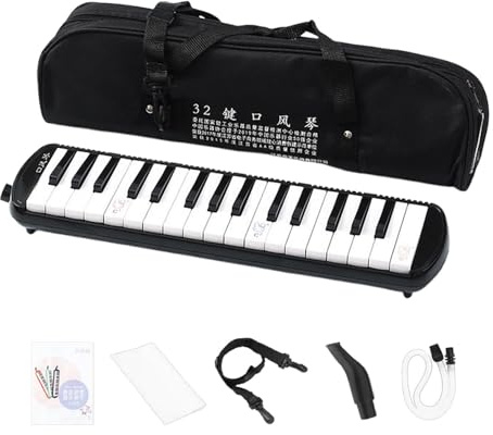 32 Tasten Melodica Instrument 32 Tasten Keyboard | Air Keyboard Piano Tragbare Tragetasche Inklusive, Kinder, Erwachsene, Anfänger, Schüler, Musikliebhaber, Musiker