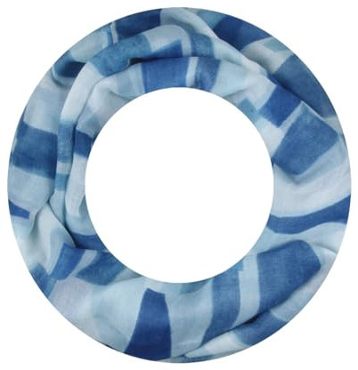 Majea Loop Schal Damen Schlauchschal Halstuch schmaler Loopschal (880052) (blau 10)