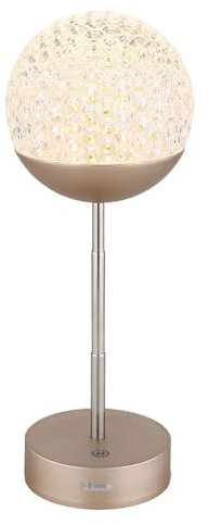 GLOBO LIGHTING Tischleuchte Beistelllampe Tischlampe LED Schlafzimmerlampe Touchdimmer H 31,5cm