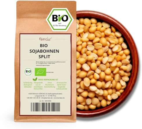 Kamelur 500g BIO Sojabohnen Split aus EU-Landwirtschaft - Soja Bohnen BIO ohne jegliche Zusätze
