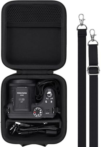 Baval Camera Case Compatible with KODAK PIXPRO AZ405/AZ425/AZ255/AZ401/AZ528 Digital Camera Vlogging Camera,Black Case