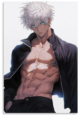 HFGPBVjk Gojo Satoru Anime Character Jujutsu Kaisen Poster Dekorative Malerei Leinwand Wandkunst Wohnzimmer Poster Schlafzimmer Malerei 12x18inch(30x45cm)