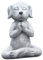 Generisch Hundestatue, 4,72 Zoll Buddha Hundedekor, wetterresistente Harz-Yoga-Statue, niedliche lustige Zen-Gartendekoration im Freien für Haus und Garten