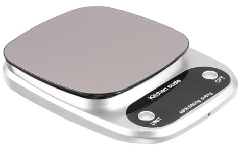 Zerodeko 1 Pz. bilancia tascabile Bilanci della cucina bilancia da cucina di grandi dimensioni piccola bilancia da cucina kitchen scale bilancia alimentare digitale bilancia digitale Silver