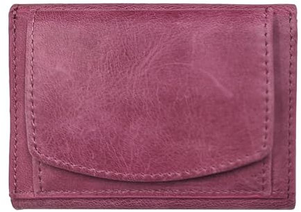 FreeHaveFun Mini Geldbörse Damen, klein, pink, Leder | kleine Geldbörse Kleiner Geldbeutel Wallet for Women Kinderportmonee Mädchen Portmonee Brieftasche Damenportemonnaie Reiseportmonnaie