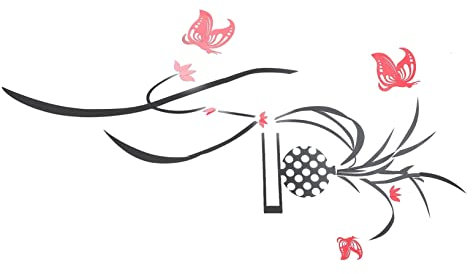 DIYEAH 1 Satz Orchideen-Aufkleber Abziehbilder Klebstoff Rosa drinnen Blumen- wandtattoo hause Wandaufkleber wandtattoo schlafzimmer Home-Hintergrund-Aufkleber Blumentapete Acryl