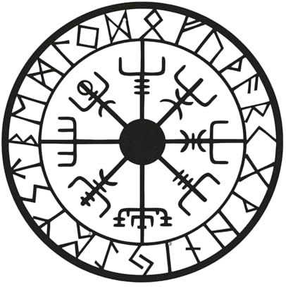 Wikinger Deko Mittelalter,Viking,Vikings,Gothic Deko,Wanddeko Garten,Wand Dekoration,Vikinger Schild,Wandteppich Geschenke Wandbild,Schwarze Metall Wandkunst für Wohnzimmer Schlafzimmer Büro Haus