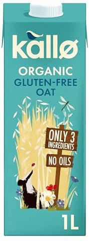 Kallo Organic Oat Milk, Made with Only 3 ingredients, Gluten-Free, Vegan Friendly, Plant-Based Protein, 6 x 1 Litre