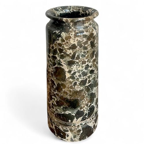 CBAM Vase en Roche Cuir de Tigre Porte-fleurs Porte-parapluies Marbre Design Intérieur Art Sculpture H 61 cm