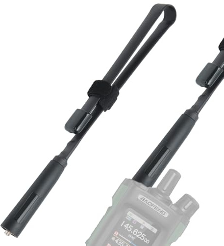 BAOFENG UV32 Radio Antenna SMA-Female Ham Radio Antenna VHF/UHF 18.8-inch 144/430MHz High Gain Foldable CS Tactical Antenna for Baofeng UV-32 DM-32 UV-21R UV-17R UV-9R Plus Radio Accessories