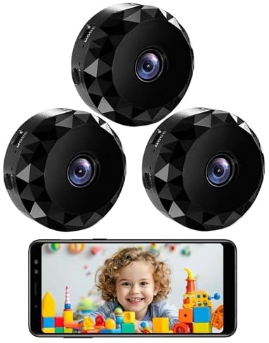 senri 3Pack Indoor Security WiFi Camera 1080P HD, CCTV Camera for Home/Baby/Pet, Baby Monitor with Night Vision, Motion Detection, APP Control Compatible iOS & Android