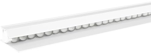 magnetoplan Catch-Ball Klemmschiene, Kunststoff weiß | Länge 600 mm | Selbstklebend | Erweiterbar | Praktischer Zettelhalter für Notizen, Fotos, Zeichnungen, Deko & Mehr