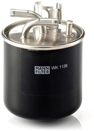 MANN-FILTER, WK 1136 Kraftstofffilter | Für PKW, Schutz des Kraftstoffsystems, Injektorschutz, Zuverlässige Kraftstoffversorgung, Echte OE-Technologie