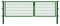 Alberts 648268 Doppeltor Flexo mit Zubehör | verschiedene Breiten und Höhen | grün | Breite 350 cm | Höhe 100 cm