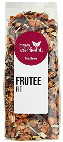 teeverliebt Loser Früchtetee Frutee Fit 200 g I Früchtetee lose I belebend-frische Tee-Mischung mit aus Apfel Hagebutte Hibiskus Orange und Zitrone I Früchtetee lose 200g