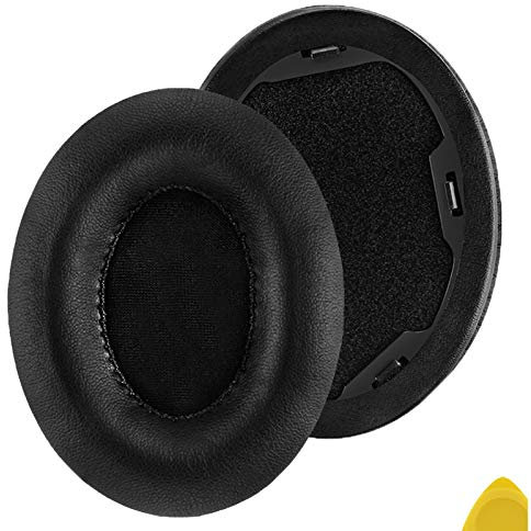 Geekria QuickFit Protein Leather Replacement Ear Pads for Monster B Studio 1.0 (1st Gen) Headphones Earpads, Headset Ear Cushion Repair Parts (Black)