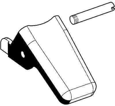 Schell Hebel Schraube der Hebel komplett chrom