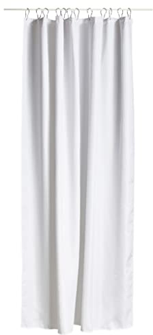 Zone Denmark Lux Polyester Weiß Duschvorhang Dusche-Vorhänge, Einfarbig, Polyester, Weiß, 2 m, 1800 mm