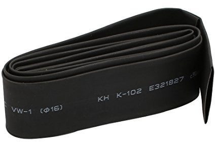 sourcingmap Black 16mm Diameter Shrinkable Tube Heat Shrink Tubing Wire Cable Sleeving 1.22M 4Ft
