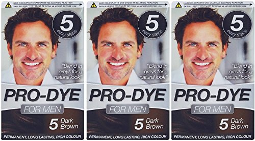 Glamorize Pro-Dye for Men (3 Pack) (Dark Brown (Shade 5))